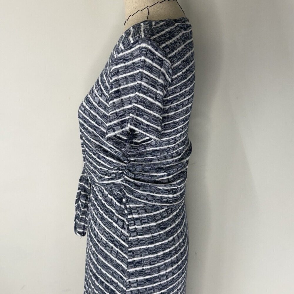 KAARI Blue Maxi Long Striped Dress Comfy Size S Revolve Knit Nautical stretch - Picture 4 of 9